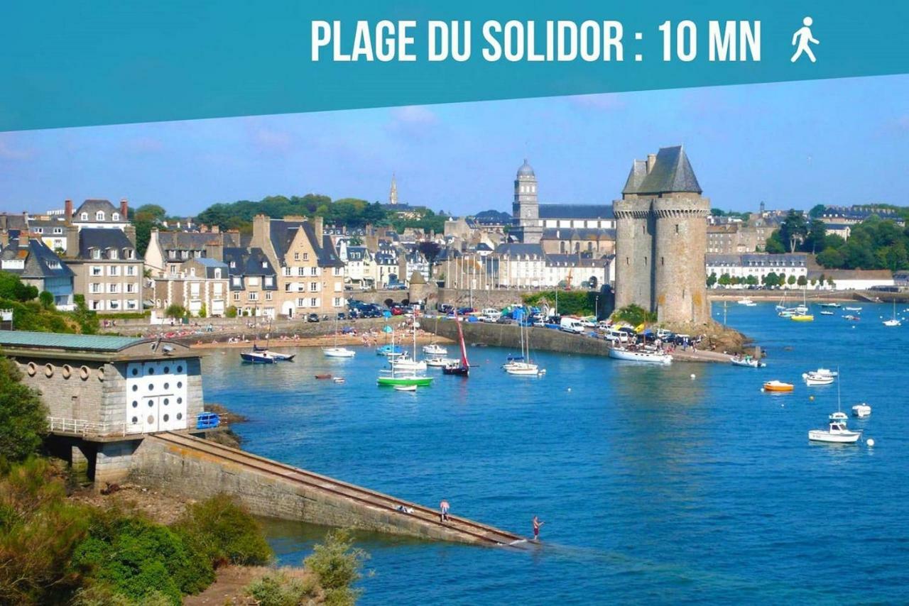 Logement Entier Saint Malo Vue Mer, Proche Ferry, Commerces Et Plage Solidor 50 M Bagian luar foto